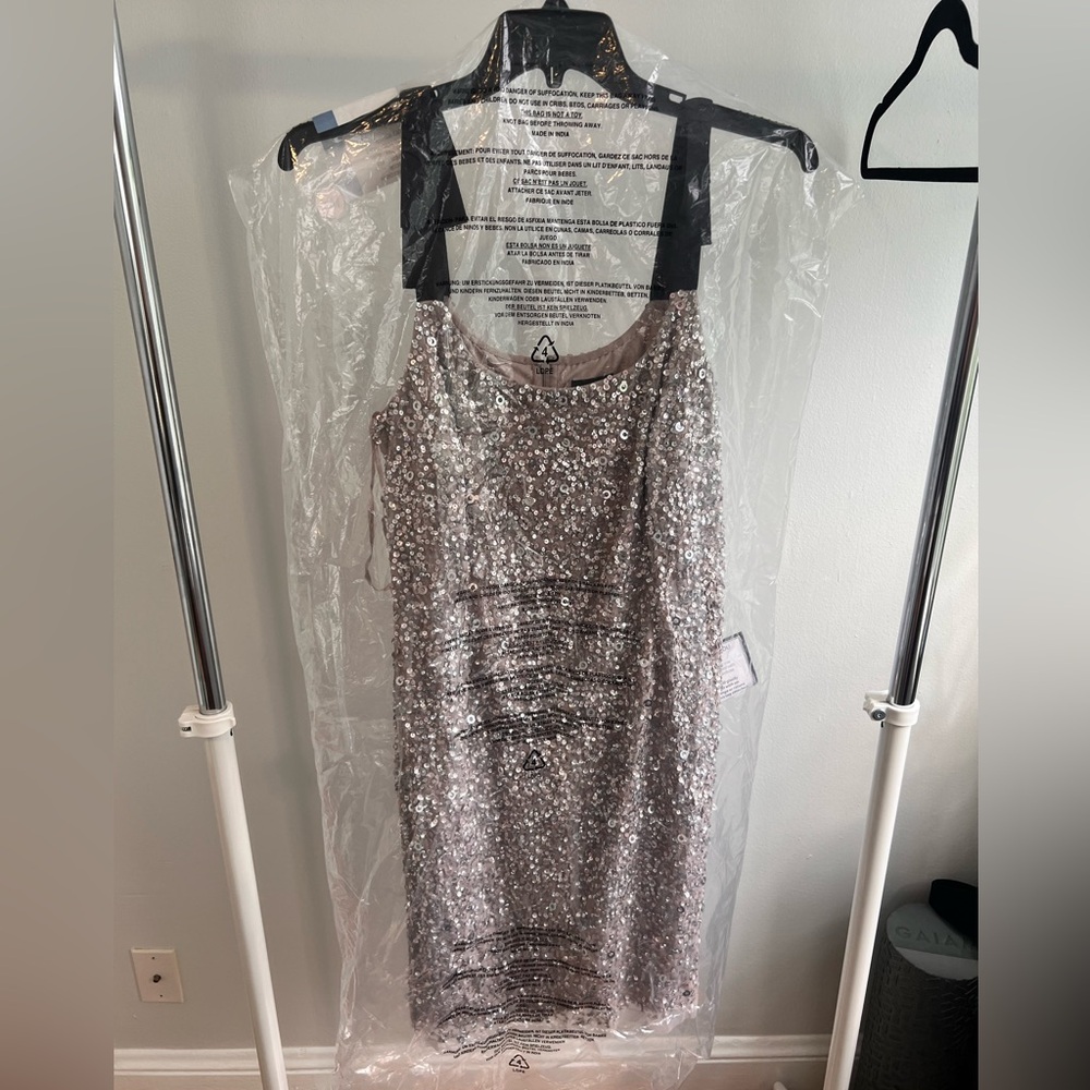 NWT Adrianna Papell Beaded Midi Dress - Picture 8 of 12